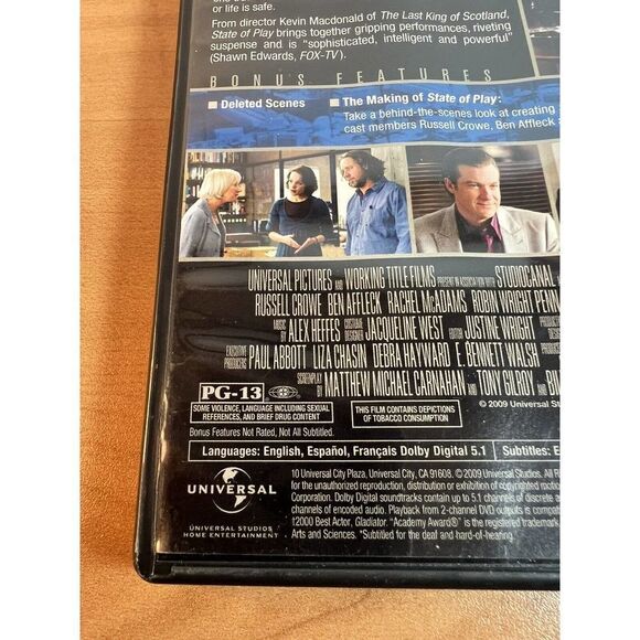 State of Play (DVD) Russell Crowe• Universal Pictures• PG 13 - Picture 4 of 7